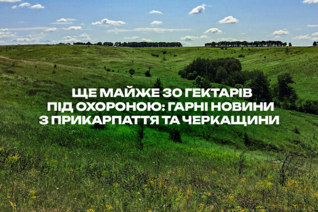 Ще майже 30 гектарів під охороною: гарні новини з Прикарпаття та Черкащини